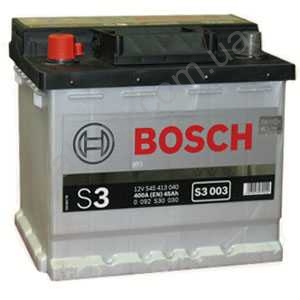 Автомобильный аккумулятор  BOSCH, BOSCH 0092S30030, Аккумулятор автомобильный 12V Bosch S3 003 45 Ач, (545 413 040) 207х175х190, 400А