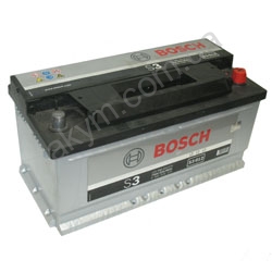 Автомобильный аккумулятор  BOSCH (БОШ) купить в Киеве, BOSCH  0092S30130, Аккумулятор автомобильный 12V Bosch S3 013 90 Ач, (590 122 072) 353х175х190, 720А