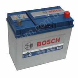 Автомобильный аккумулятор  BOSCH, BOSCH 0092S40210, Аккумулятор автомобильный 12V Bosch S4 021 Silver 45 Ач, (545 156 033) 238х129х227, 330А, Asia