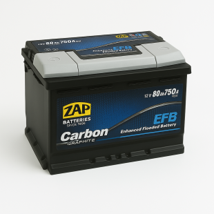 Автоаккумулятор ZAP Carbon EFB 80Аh R+ – увеличенный ресурс