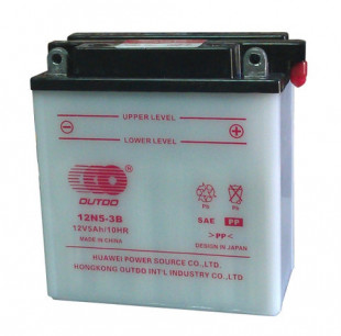 АКБ MOTO 12N 5-3B OUTDO (12V, 5A)