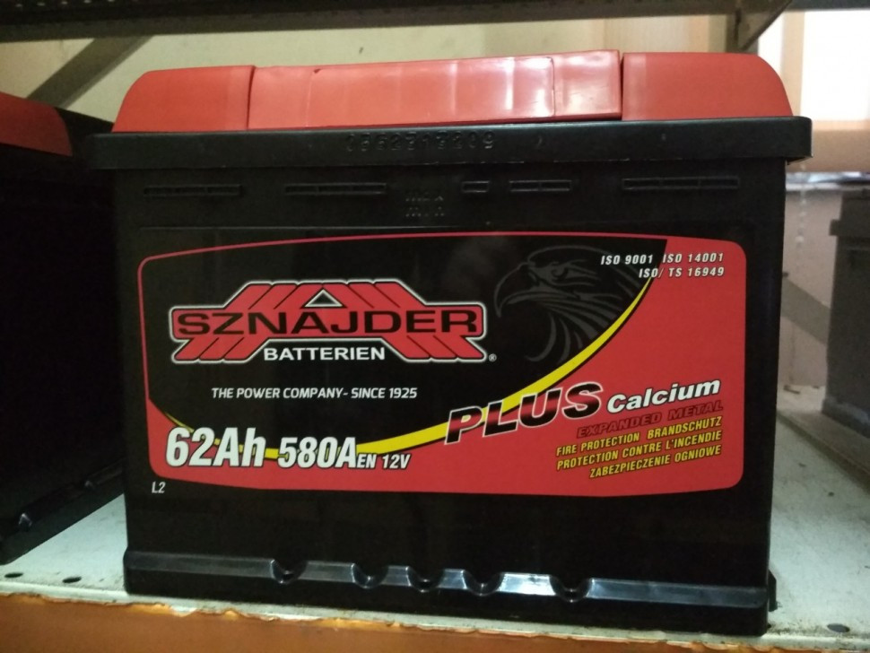 SZNAJDER 560 98 — 60Ач 560А (L+), универсальная батарея для авто