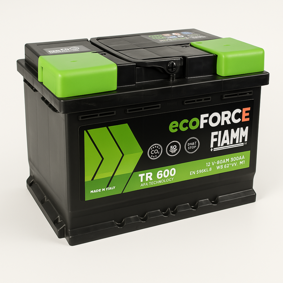 FIAMM Ecoforce AFB 80Ah R+ — автоаккумулятор в наличии, выгодная цена