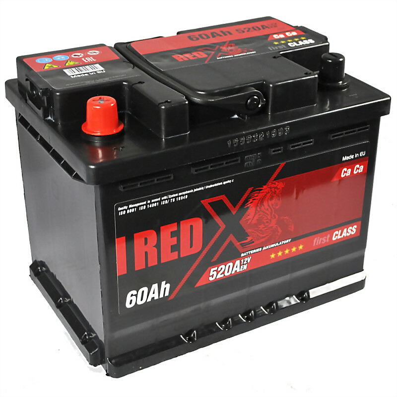 Акция! RED X 60Ah 520A (L+) – стильный дизайн и высокая производительность